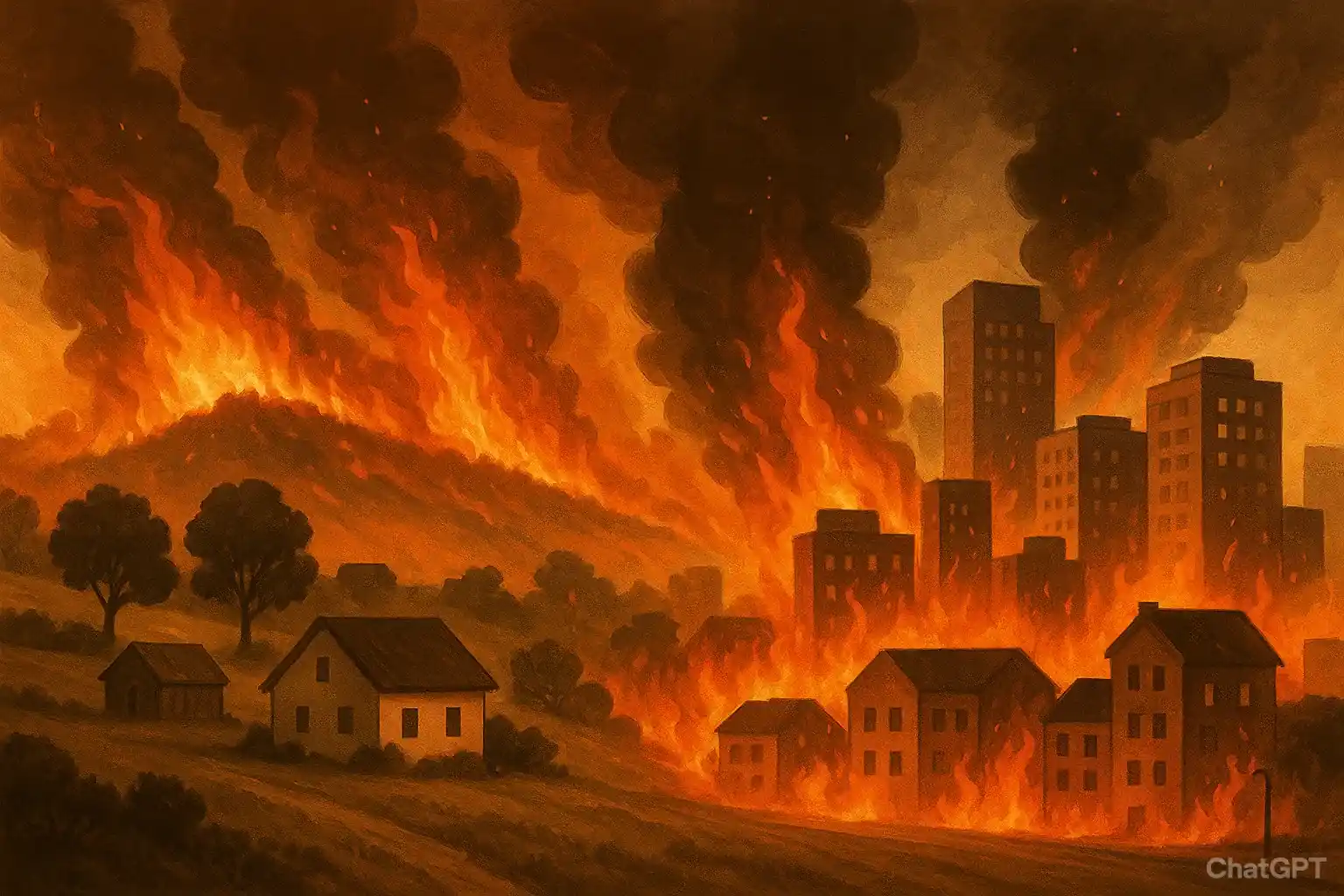 آتش‌سوزی در مناطق شهری و روستایی